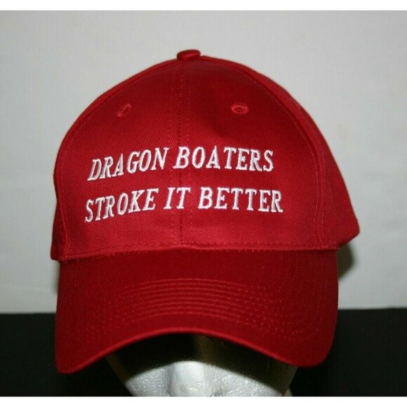 Port & Company Other - Dragon Boaters Racing hat cap Stroke it better strap red 7 1/2" Port and Company